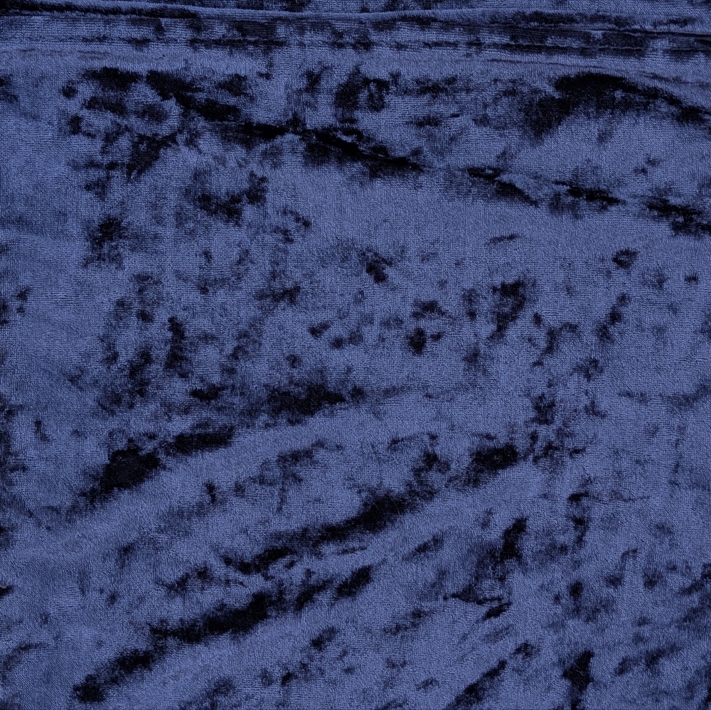 Deep Blue Velvet Infinity Scarf - Picture 2 of 5